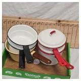 Lot of 4 Porcelain Pots/pans