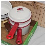 Lot of 4 Porcelain Pots/pans