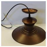 Rustic  Bronze Finish 1-Light Pendant Lamp With Flared Design. 12" Diameter