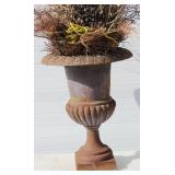 classic cast iron urn planter 24" High X 18" Top diameter