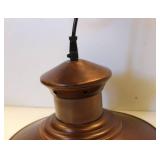Rustic  Bronze Finish 1-Light Pendant Lamp With Flared Design. 12" Diameter