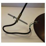 Rustic  Bronze Finish 1-Light Pendant Lamp With Flared Design. 12" Diameter