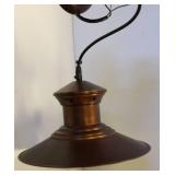 Rustic  Bronze Finish 1-Light Pendant Lamp With Flared Design. 12" Diameter