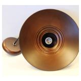 Rustic  Bronze Finish 1-Light Pendant Lamp With Flared Design. 12" Diameter