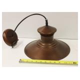 Rustic  Bronze Finish 1-Light Pendant Lamp With Flared Design. 12" Diameter