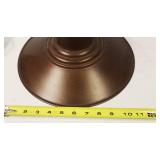 Rustic  Bronze Finish 1-Light Pendant Lamp With Flared Design. 12" Diameter