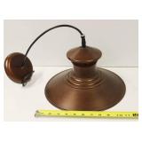 Rustic  Bronze Finish 1-Light Pendant Lamp With Flared Design. 12" Diameter