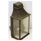 Traditional, Rustic Wall-Mounted Lantern With Distinct Rooftop Silhouette 10" Long X 5" Wide X 4" Deep