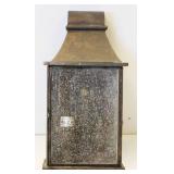 Traditional, Rustic Wall-Mounted Lantern With Distinct Rooftop Silhouette 10" Long X 5" Wide X 4" Deep