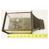 Traditional, Rustic Wall-Mounted Lantern With Distinct Rooftop Silhouette 10" Long X 5" Wide X 4" Deep