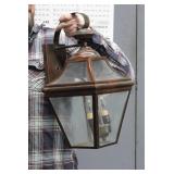 Classic Light Bronze Finish Wall Lantern 18 Inch Long X 9 Inch Wide