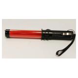 Bright LED Safety Traffic Baton Flashlight Stick With Self Whistle, Front Light & Magnetic Base. New In Box