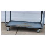 Metal Carts 42" L X 24" W X 35" H , 2 Shelves, Steel Construction Heavy Duty Casters
