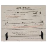 Tension Curtain Rod 46-88 Inch, Adjustable Spring Rod for Windows or Shower New In Box