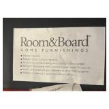 LL - Room & Board Leather Club Chair with Ottoman / Room and Board Lombardi Saddle Leather Club Chair and Ottoman