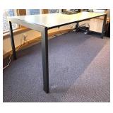 Room & Board Opla Tempered Extension Glass Table with Graphite Legs