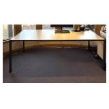Room & Board Opla Tempered Extension Glass Table with Graphite Legs
