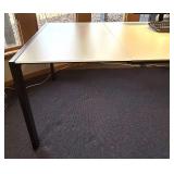 Room & Board Opla Tempered Extension Glass Table with Graphite Legs