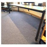 Room & Board Opla Tempered Extension Glass Table with Graphite Legs