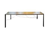Room & Board Opla Tempered Extension Glass Table with Graphite Legs