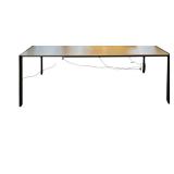 Room & Board Opla Tempered Extension Glass Table with Graphite Legs