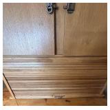 LL - Oak Wood Cabinet - Double-Door Top Cabinet w Tambour Base