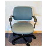 LL - Office Chair - Adjustable, Slate Blue Fabric, 5-Star Base