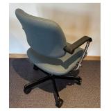 LL - Office Chair - Adjustable, Slate Blue Fabric, 5-Star Base