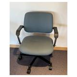 LL - Office Chair - Adjustable, Slate Blue Fabric, 5-Star Base