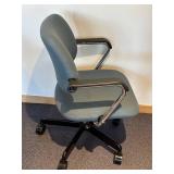 LL - Office Chair - Adjustable, Slate Blue Fabric, 5-Star Base