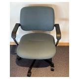 LL - Office Chair - Adjustable, Slate Blue Fabric, 5-Star Base
