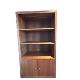 LL -  Room & Board Woodwind Cherry Media Cabinet with Open Shelves and 2- Door Base