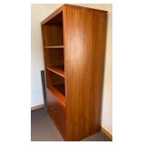 LL -  Room & Board Woodwind Cherry Media Cabinet with Open Shelves and 2- Door Base