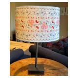 LL - Table Lamp with Floral Fabric Shade
