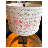 LL - Table Lamp with Floral Fabric Shade