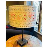 LL - Table Lamp with Floral Fabric Shade