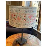 LL - Table Lamp with Floral Fabric Shade