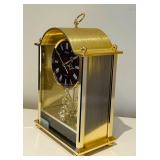 LL - Seiko Quartz Mantel Clock - Gold Tone Arch Case
