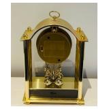 LL - Seiko Quartz Mantel Clock - Gold Tone Arch Case