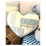 LL - Striped Teddy Bear with Patchwork Pillows & Woven Baskets - Nursery Decor Set