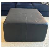 ULB - Room & Board Black Leather Ottoman