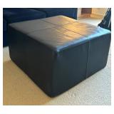 ULB - Room & Board Black Leather Ottoman