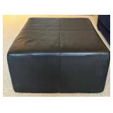 ULB - Room & Board Black Leather Ottoman