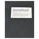 ULB - Room & Board Black Leather Ottoman