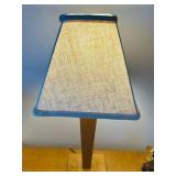 ULB - Wood Table Lamp 25-Inch Tall with Linen Shade