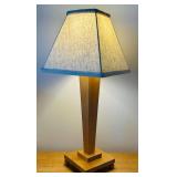 ULB - Wood Table Lamp 25-Inch Tall with Linen Shade