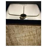 ULB - Wood Table Lamp 25-Inch Tall with Linen Shade