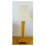 ULB - Wood Table Lamp 25-Inch Tall with Linen Shade