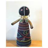 ULB - Ndebele Ceremonial Doll - Handcrafted Fabric with Beadwork, 13 in tall, South Africa