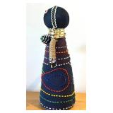 ULB - Ndebele Ceremonial Doll - Handcrafted Fabric with Beadwork, 13 in tall, South Africa